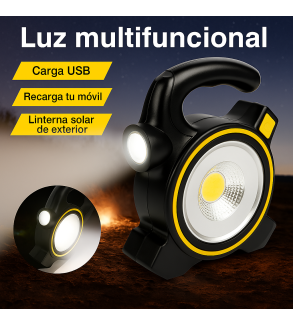 Luz Portátil 3 en 1: Ilumina, Carga y Explora