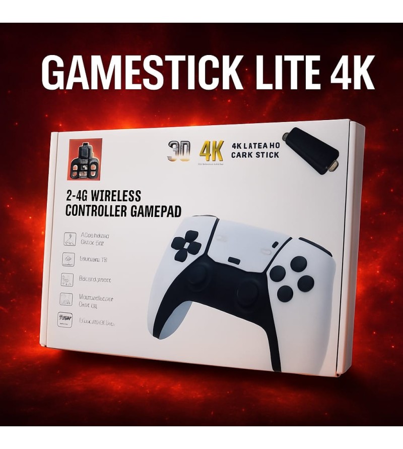 Consola Retro Gamestick Lite 4K  Doble Control Inalámbrico.