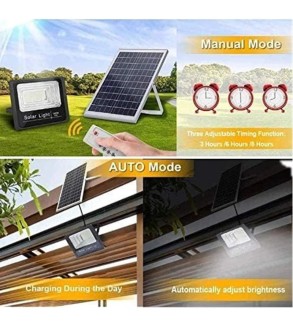 Reflector Solar 1200w + Panel Solar Independiente Y Control Remoto