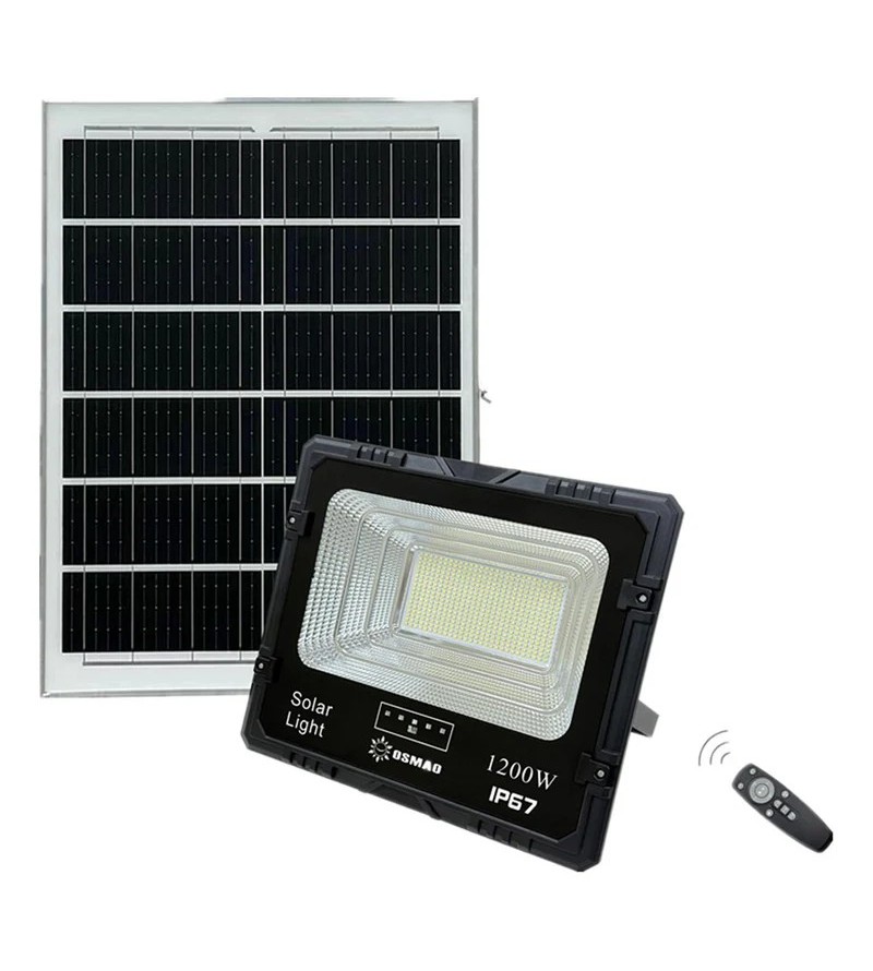 Reflector Solar 1200w + Panel Solar Independiente Y Control Remoto