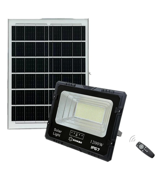 Reflector Solar 1200w + Panel Solar Independiente Y Control Remoto