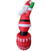 Pascuero inflable giratorio, 1.8 metros de altura, con luz interior