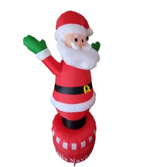 Pascuero inflable giratorio, 1.8 metros de altura, con luz interior