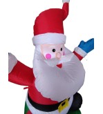 Pascuero Inflable 1.80 metros con luz interior sobre regalo